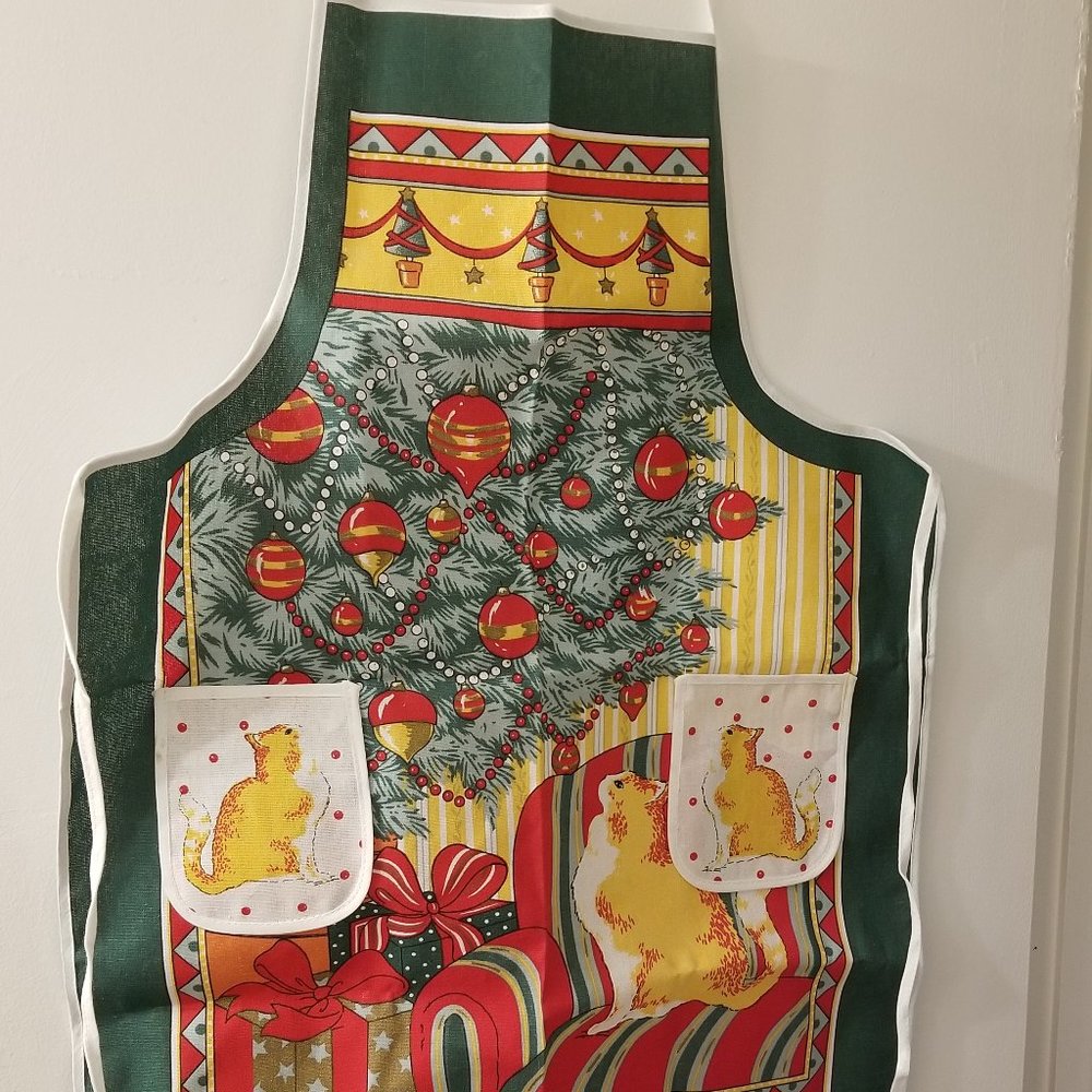 Christmas Apron with Cats